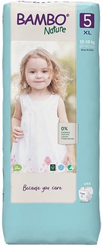 Sauskelnės Bambo Nature Classic, 5 dydis, 18 kg, 44 vnt.