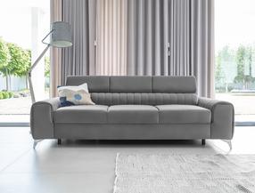 Sofa Laurence Nube 3, šviesiai pilka sp., 97 x 261 cm x 105 cm