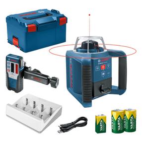 Lāzera nivelieris Bosch GRL 300 HV + LR 1 L-BOXX 0601061505, sarkana