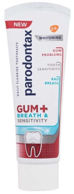 Зубная паста Parodontax Gum+ Breath & Sensitivity, 75 мл
