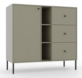 Komoda ADRK Tili, žalia sp., 80 cm x 100.2 cm x 40.8 cm