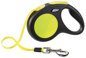 Automatinis pavadėlis Flexi New Neon, juoda sp./geltona sp., S