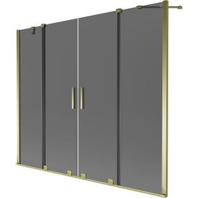 Dušo sienelė Mexen Velar Duo, 200 cm x 150 cm, aukso sp./grafito sp./grūdintas