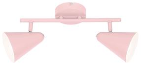 Lampa griesti Candellux Amor, E14, 2 x 40 W, rozā krās. / rozā krās.