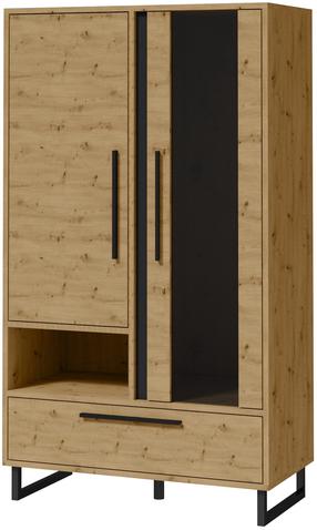 Шкаф-витрина ADRK Aria, дубовый цв., 80 см x 40 см x 140 см