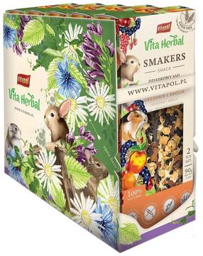 Näriliste maiuspala Vitapol Vita Herbal Smakers, küülikutele/merisigadele/hiirtele, 0.09 kg, 5 tk