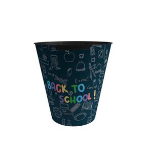 Šiukšliadėžė Domoletti, juoda sp./(spalva/dizainas parenkami atsitiktine tvarka), 10 l, 28 cm