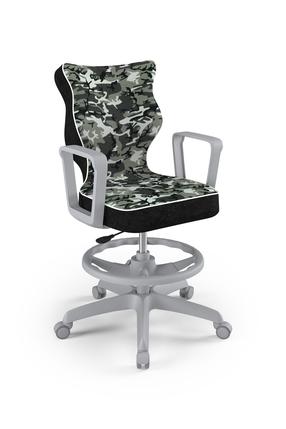 Vaikiška darbo kėdė Norm Storia 33, 63 x 63 x 102.5 cm, juoda sp./žalia sp./pilka sp.