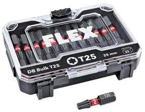 Набор ударных головок FLEX DB Bulk T25, T25, 25 мм, 1/4"