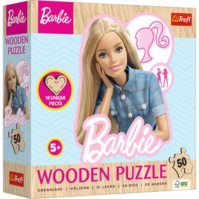 Medinė dėlionė Trefl Barbie, 28 cm x 19.5 cm, 50 vnt., įvairių spalvų