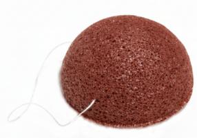 Спонж для очищения лица Ella Bache Cleansing Konjac Sponge Red Clay, коричневый цв.