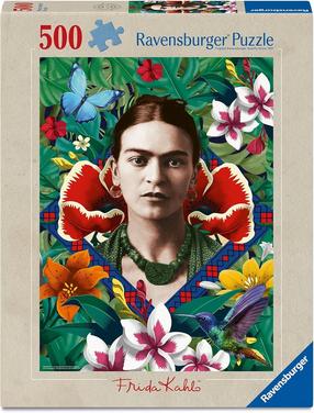 Dėlionė Ravensburger Frida Kahlo Blooming Fantasy, 49 cm x 36 cm, 500 vnt., įvairių spalvų