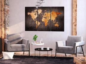 Reprodukcija Artgeist Chestnut World Map N7168-DKXPWD, 120 cm x 80 cm