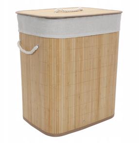 Skalbinių dėžė Songmics N05003, 60 l, ruda sp., 40 cm x 30 cm x 50 cm