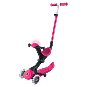 Laste tõukeratas Globber Go Up Deluxe Flash Lights, fuksia (magenta) v.