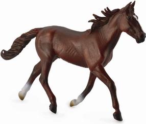 Rotaļlietu figūriņa Collecta Standardbred Pacer Stallion Chestnut 88644, 18.5 cm, brūna krās.