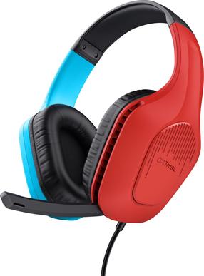 Vadu spēļu austiņas Trust Zirox GXT 416S, zila krās./sarkana krās.