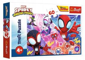 Dėlionė Trefl Spidey Heroic Adventure 17410, 22 cm x 33 cm, 60 vnt., įvairių spalvų
