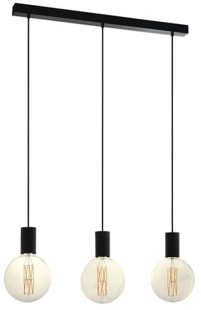 Valgusti rippuv Eglo Pouzeta 98662, E27, 3 x 40 W, must v. / must v.