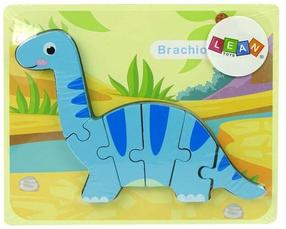 Puidust pusle Lean Toys Brachiosaurus 10340, 18 cm x 16 cm, sinine v.