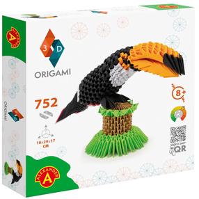 Popierinių figūrų gaminimo rinkinys Alexander 3D Origami Toucan, ruda sp./balta sp./juoda sp.