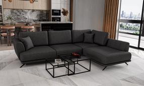 Kampinė sofa Larde Vero 5, tamsiai pilka sp., dešininė, 191 x 276 cm x 90 cm