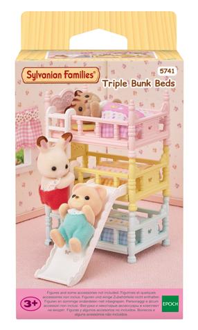 Кукольный домик Sylvanian Families Трёхъярусная кровать 5741, синий/желтый/розовый