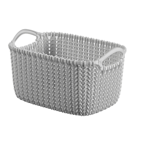 Krepšelis, daiktų saugojimo Curver Knit, 3 l, šviesiai pilka sp., 25 x 14 x 18 cm