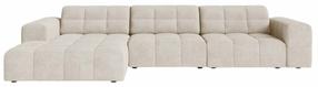 Kampinė sofa Cosmopolitan Design Chicago Eden 2 Pearl, šviesiai smėlinė, kairinė, 167 x 294 cm x 78 cm