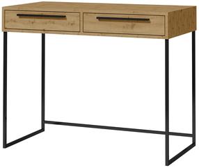 Kirjutuslaud sahtlitega ADRK Aria, 100 cm x 50 cm, 80 cm, tamm v./must v.
