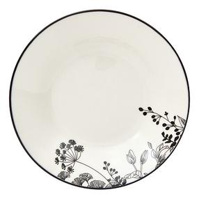 Gili lėkštė sriubos/makaronų patiekalams, Ø 20 cm, balta sp./juoda sp.