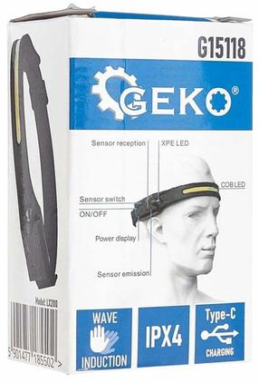 Galvos žibintuvėlis Geko G15118, 4 W, 6000 - 6500 °K