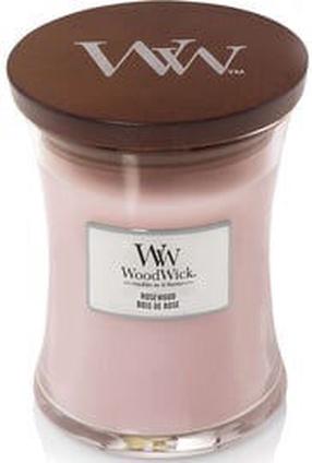Свеча, ароматическая WoodWick Rosewood, 30 час, 85 г, розовый цв.