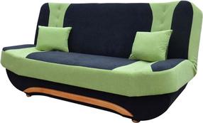 Sofa-lova Ewa II Alova 04, Alova 42, juoda sp./žalia sp., 92 x 194 cm x 95 cm