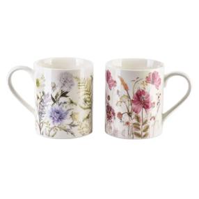  Tasside komplektid AffekDesign Colorato, valge v./roosa v./violetne v., 0.4 l