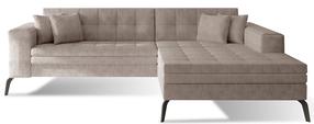 Kampinė sofa Solange Dora 21, šviesiai ruda sp., dešininė, 196 x 292 cm x 80 cm