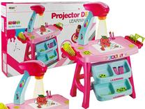 Vaikų žaidimo stalas Lean Toys Learning Set Projector Desk, 74 cm, mėlyna sp./rožinė sp.