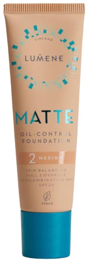 Жидкая основа для макияжа Lumene Matte Oil-Control, SPF 20, 2 medium, 30 мл