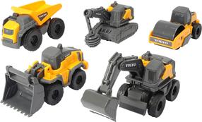 Mängu autode komplekt Simba Dickie Toys Volvo Micro Workers 203722008, kollane v./hall v.