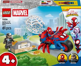 Konstruktors LEGO® | Marvel Spidey And His Amazing Friends Spidey uz motocikla pret Degunradzi 11206, 61 gab.