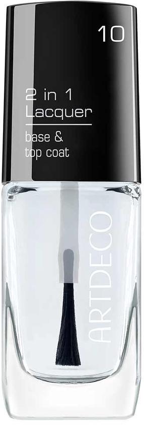 Viršutinis nagų lako sluoksnis Artdeco 2 in 1 Lacquer Base & Top Coat, base & top coat, 10 ml