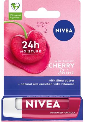 Lūpų balzamas Nivea Cherry Shine, 4.8 g, -