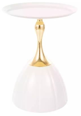 Kavos staliukas Piana, aukso/baltas, 38 cm x 38 cm x 50 cm