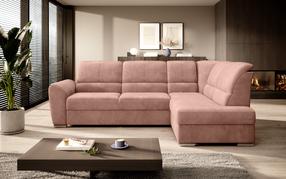 Kampinė sofa Siber Nube 24, rožinė sp., dešininė, 186 x 270 cm x 93 cm
