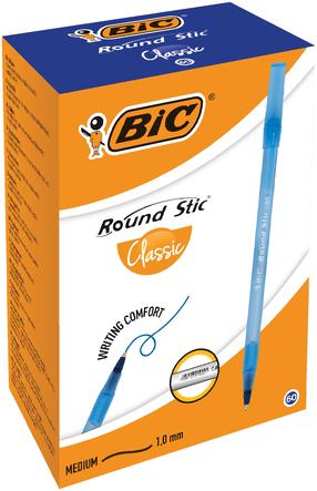 Ручка Bic Round Stick, синий цв., 0.4 мм, 60 шт.