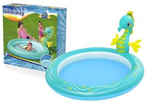 Baseinas, vaikiškas Bestway Playground 6942138982275, mėlyna sp./geltona sp. 188 cm x 160 cm x 86 cm