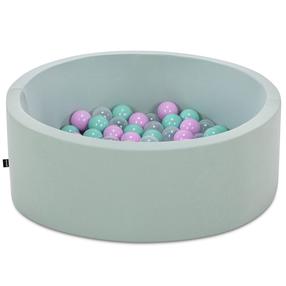 Baseinas su kamuoliukais Kalune Design Bubble Pops, ⌀ 7 cm, mėtinė (mint) sp. skaidri sp.