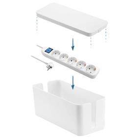 Pikendusjuhe Electraline, 3 x 1 mm², 1.5 m, 5 pesa, lülitiga, valge v.