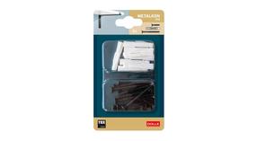 Tvirtinimo detalė Dolle MetalkonFix, 4.5x0.45 cm, balta sp./juoda sp., 8 vnt.