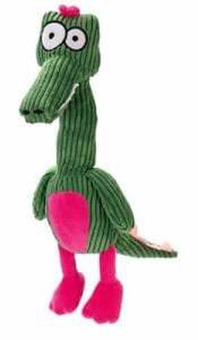Rotaļlieta sunim, plīša manta Beeztees Crocodile Krok 619423, 10 cm, zaļa krās./rozā krās.